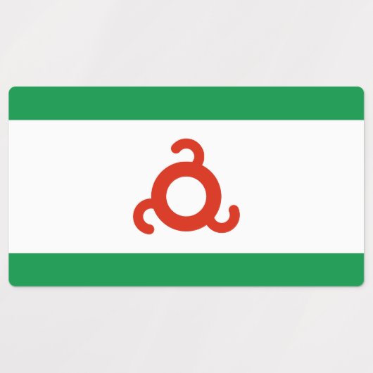 Étiquettes Drapeau d'Ingouchie (Design 2)