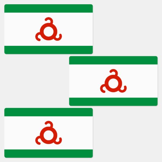 Étiquettes Drapeau d'Ingushetia (Groupe)
