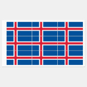 Étiquettes Drapeau d'Islande (Feuille)