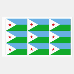 Étiquettes Drapeau Djibouti