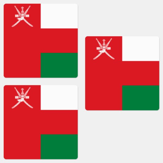 Étiquettes Drapeau d'Oman (Groupe)