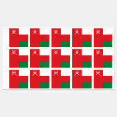 Étiquettes Drapeau d'Oman (Feuille)
