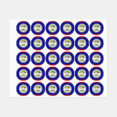 Étiquettes Drapeau du Belize (Feuille)