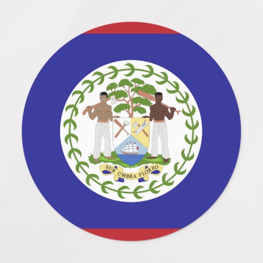 Étiquettes Drapeau du Belize (Design 1)