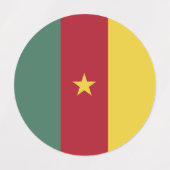 Étiquettes drapeau du Cameroun (Design 2)