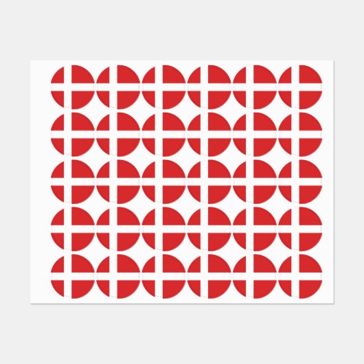 Étiquettes Drapeau du Danemark (Feuille)