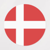 Étiquettes Drapeau du Danemark (Design 1)