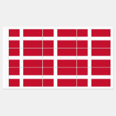 Étiquettes Drapeau du Danemark (Feuille)