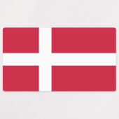 Étiquettes Drapeau du Danemark (Design 1)
