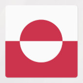 Étiquettes Drapeau du Groenland (Design 2)