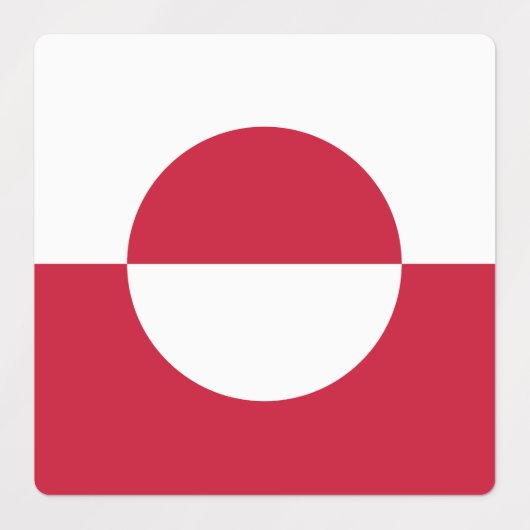 Étiquettes Drapeau du Groenland (Design 2)