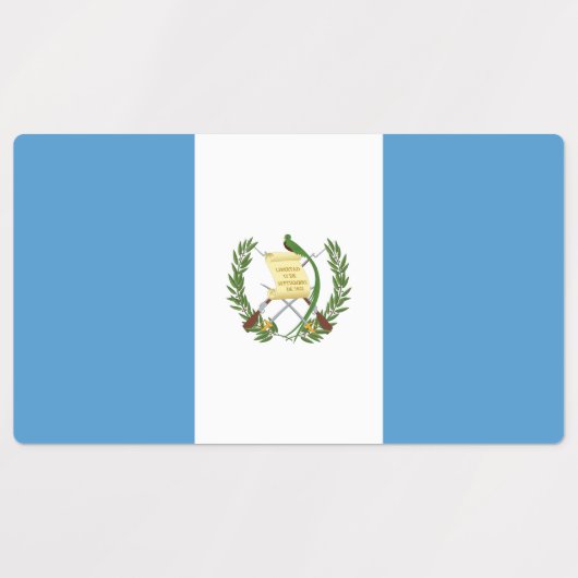 Étiquettes Drapeau du Guatemala (Design 2)