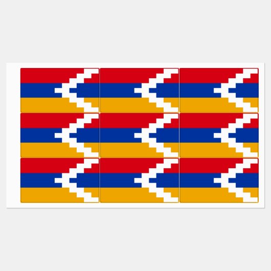 Étiquettes Drapeau du Haut-Karabakh (Feuille)