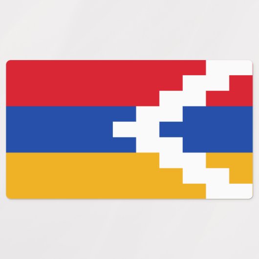 Étiquettes Drapeau du Haut-Karabakh (Design 2)