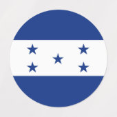 Étiquettes Drapeau du Honduras (Design 1)