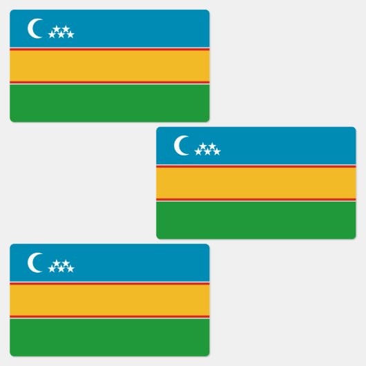 Étiquettes Drapeau du Karakalpakstan (Groupe)
