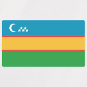 Étiquettes Drapeau du Karakalpakstan (Design 1)