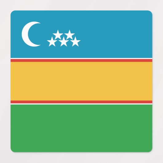 Étiquettes Drapeau du Karakalpakstan (Design 1)