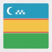 Étiquettes Drapeau du Karakalpakstan (Design 2)