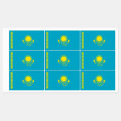 Étiquettes Drapeau du Kazakhstan (Feuille)
