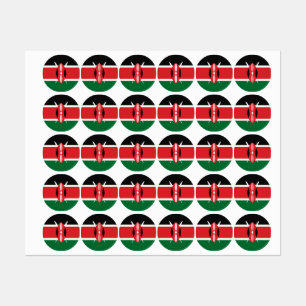 Étiquettes Drapeau du Kenya