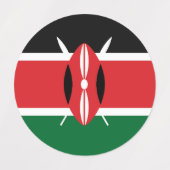 Étiquettes Drapeau du Kenya (Design 2)