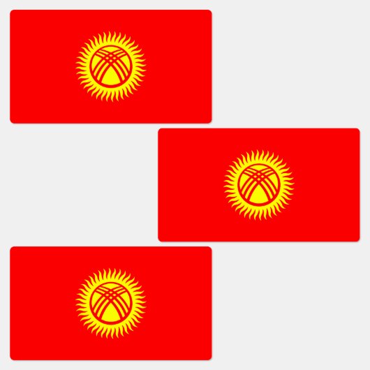 Étiquettes Drapeau du Kirghizistan (Groupe)