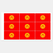 Étiquettes Drapeau du Kirghizistan (Feuille)