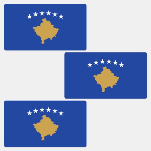 Étiquettes Drapeau du Kosovo (Groupe)
