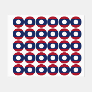 Étiquettes Drapeau du Laos