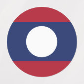 Étiquettes Drapeau du Laos (Design 1)