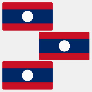 Étiquettes Drapeau du Laos