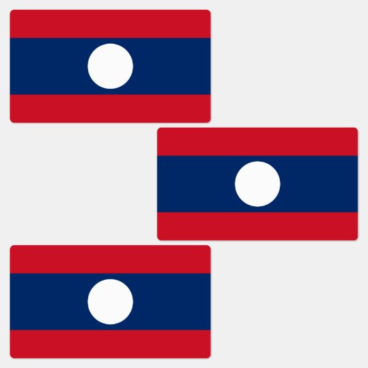 Étiquettes Drapeau du Laos (Groupe)