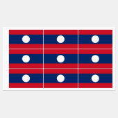 Étiquettes Drapeau du Laos (Feuille)