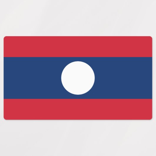 Étiquettes Drapeau du Laos (Design 2)