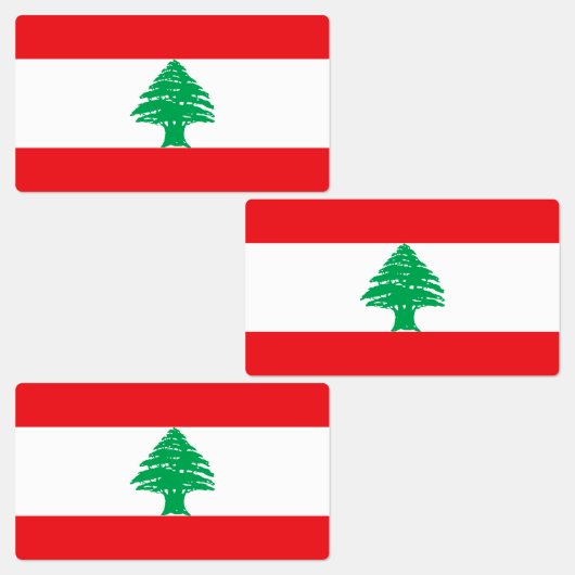 Étiquettes Drapeau du Liban (Groupe)