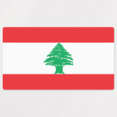 Étiquettes Drapeau du Liban (Design 2)