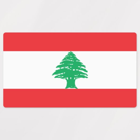 Étiquettes Drapeau du Liban (Design 2)
