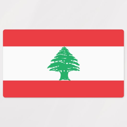 Étiquettes Drapeau du Liban (Design 1)