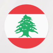 Étiquettes Drapeau du Liban (Design 2)