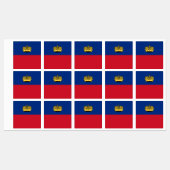 Étiquettes Drapeau du Liechtenstein (Feuille)