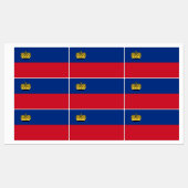 Étiquettes Drapeau du Liechtenstein (Feuille)