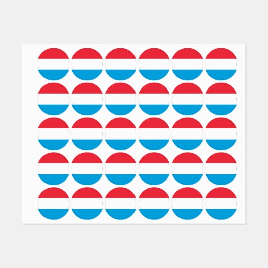 Étiquettes Drapeau du Luxembourg (Feuille)