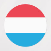 Étiquettes Drapeau du Luxembourg (Design 1)