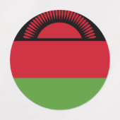 Étiquettes drapeau du Malawi (Design 1)