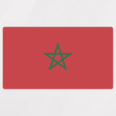 Étiquettes Drapeau du Maroc (Design 1)