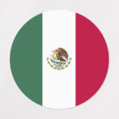 Étiquettes Drapeau du Mexique (Design 2)