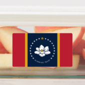 Étiquettes Drapeau du Mississippi - Nouveau Drapeau de Magnol (Apposé)
