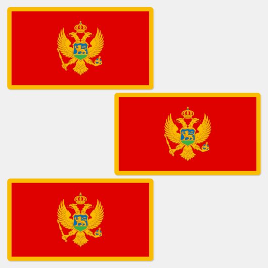 Étiquettes Drapeau du Monténégro (Groupe)