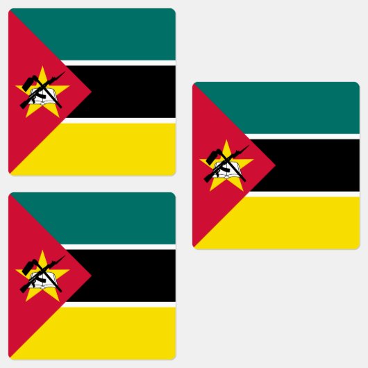 Étiquettes Drapeau du Mozambique (Groupe)